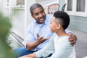 An African Father with a teenage son